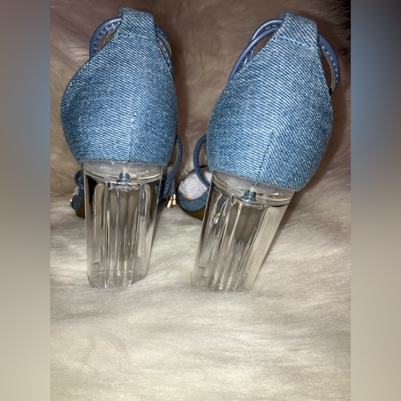 Lace Up Transparent Heel Sandal - Picture 7 of 9